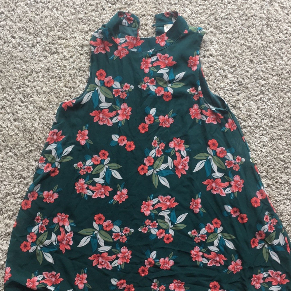 Floral High Neck Dress